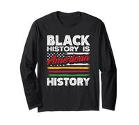 Black History is American Flag USA African American Flag Manche Longue