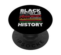 Black History is American Flag USA African American Flag PopSockets PopGrip Adhésif