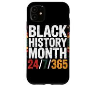 Black History Month 24/7/365 Couleurs Panafricaines Coque pour iPhone 11