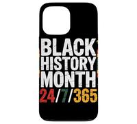 Black History Month 24/7/365 Couleurs Panafricaines Coque pour iPhone 13 Pro Max