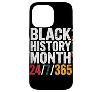Black History Month 24/7/365 Couleurs Panafricaines Coque pour iPhone 14 Pro Max