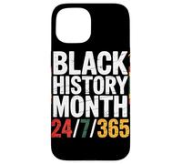 Black History Month 24/7/365 Couleurs Panafricaines Coque pour iPhone 15