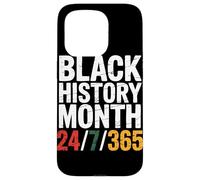 Black History Month 24/7/365 Couleurs Panafricaines Coque pour iPhone 15 Pro