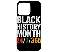 Black History Month 24/7/365 Couleurs Panafricaines Coque pour iPhone 15 Pro Max
