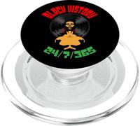 Black History Month 24/7/365 Disque Vinyle LP Afro Music DJ PopSockets PopGrip pour MagSafe