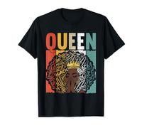 Black History Month Femmes Juneteenth BHM Afro Black Queen T-Shirt