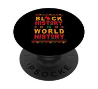 Black History Month Heritage Black History is World History PopSockets PopGrip Adhésif