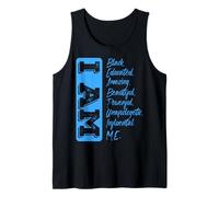 Black History Month I Am Strong Educated Black Pride Débardeur