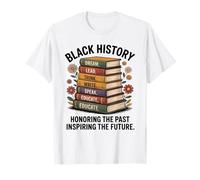 Black History Month Livre de Lecture pour Enseignant Motif Floral T-Shirt