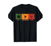 Black History Month Men's Casual Tee - 100% Cotton Equality is Greater Than Di