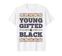 Black History Month Young Gifted & Black African Afro T-Shirt