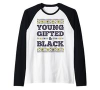 Black History Month Young Gifted & Black African Melanin Manche Raglan