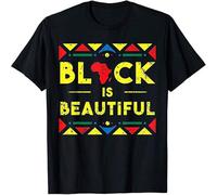 Black History Shirt is Beautiful African Gift Vintage Men Tee Black XL