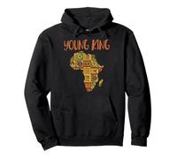 Black History Young King Africa Map Afrique Garçons Enfants Hommes Sweat à Capuche