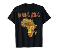 Black History Young King Africa Map Afrique Garçons Enfants Hommes T-Shirt