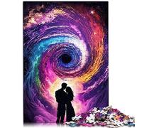 Black Hole Romance Jigsaw Puzzles for Adults Gifts Wooden Jigsaw Challenging Game 50x75cm