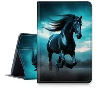 Black Horse Nature Étui pour iPad Pro 11" (modèle 2024, 5{^>e<^} génération), résistant aux chocs, en cuir synthétique, pliable, support réglable avec mise en veille/réveil automatique pour iPad Pro
