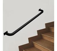 Black il pour escaliers intérieur/extérieur 30-600cm - Ensemble complet en fer carré tube barre de support d'escalier - & élégant (taille : 570 cm)