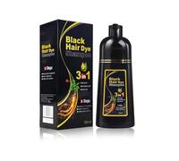 Black Instant Hair Color Shampoo for Gray Hair-Easy Hair Dye Shampoo 3in1-100%Grey Coverage,Herbal Coloring in Minutes (Black 100ml)