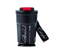 (Black)Insulated Tumbler Vacuum Bottle Female Portable Simple Letters Cola Coffee Cup for Hot & Cold Drinking