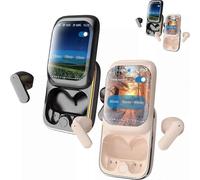 (Black)Intelligent Full-Color Touch Screen Slider Earphones 2024 New Music/Game Modes