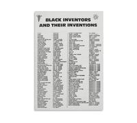 Black Inventors Poster Black History Month Decor Inventions Wall Art Canvas Print for Classroom Library Study Room Home Decor Gift Idea(Unframed,16X24inch(40X60cm))