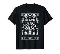 Black is My Holiday Color Pull de Noël Gothique Moche T-Shirt