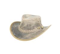 Black Jungle - Bulat Chapeau en Cuir Western de Cow-Boy Australien (Charcoal, M)