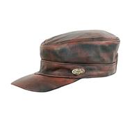 Black Jungle Castro Army Casquette Militaire en Cuir pour Motard Taille Unique, Ocre Vintage, Taille Unique