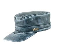 Black Jungle Castro Army Casquette militaire en cuir, taille unique, Anthracite vinatge, taille unique