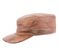 Black Jungle Castro Army Casquette militaire en cuir, taille unique, ocre, taille unique
