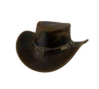 Black Jungle Eldorado Chapeau de cowboy en cuir style western australien, mat, XL