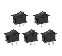 Black KCD1 Power Buttons 3A 250V Push Button Switches 2/3/6Pin On/Off Rocker Switch Electrical Equipment Snap-in 15x21mm 5Pcs(1)