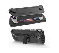 (Black)Kickstand Case for Asus Rog Ally Console, Rugged Full Protective Case with Detachable Front Shell for Rog Ally Handheld Console