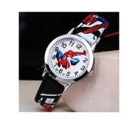 (Black)Kids Boys Spiderman Quartz Watch Wristwatch