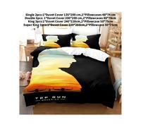 (Black,King(240x220cm))Parure de lit imprimée en 3D Top Gun Maverick housse de couette taie d'oreiller couette