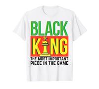 Black King, la pièce la Plus Importante du Jeu Dad Father T-Shirt Graphique avec Valeur, Homme, Blanc, M