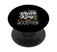 Black King Men Man Black History Month PopSockets PopGrip Adhésif