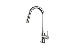 Black Kitchen Faucet Two Function Single Handle Pull Out Mixer Hot And Cold Water Taps Deck Mounted(Brushed Nickel)