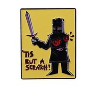 Black Knight Broche en émail avec inscription « This is just a scratch », « This is just a scratch », « Just A Flesh Wound » - Accessoire de sac - Métal et acier inoxydable - Sans pierre précieuse