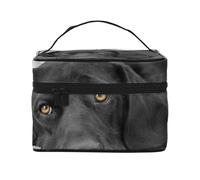 Black Lab Labrador Chien Chiot Chien Mignon, Trousse de Maquillage Trousse à cosmétiques Trousse de Toilette de Voyage Portable Trousse à Crayons