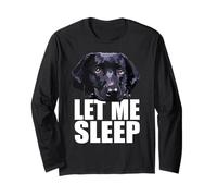 Black Lab Let Me Sleep Labrador Retriever, amoureux des chiens noirs Manche Longue