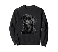 Black Lab Puppy Portrait de Race de Chien réaliste Sweatshirt