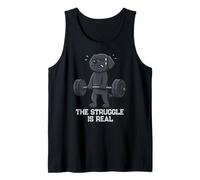 Black Labrador Gym Rat Deadlift Struggle est Une Vraie Lutte Entre Maman et Papa Débardeur