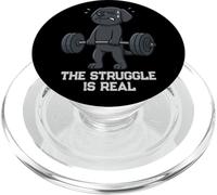 Black Labrador Gym Rat Deadlift Struggle est Une Vraie Lutte Entre Maman et Papa PopSockets PopGrip pour MagSafe