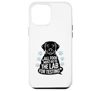 Black Labrador Humor Quote All Food Must Go to the Lab Coque pour iPhone 12 Pro Max