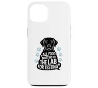 Black Labrador Humor Quote All Food Must Go to the Lab Coque pour iPhone 13
