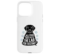 Black Labrador Humor Quote All Food Must Go to the Lab Coque pour iPhone 15 Pro Max