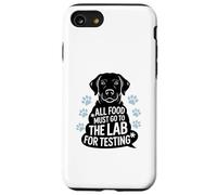 Black Labrador Humor Quote All Food Must Go to the Lab Coque pour iPhone SE (2020) / 7 / 8