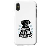 Black Labrador Humor Quote All Food Must Go to the Lab Coque pour iPhone X/XS